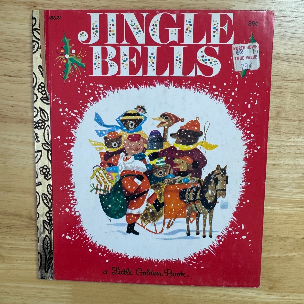 Jingle Bells Little Golden‎ Book Christmas Carol Vintage Childrens Book 1964